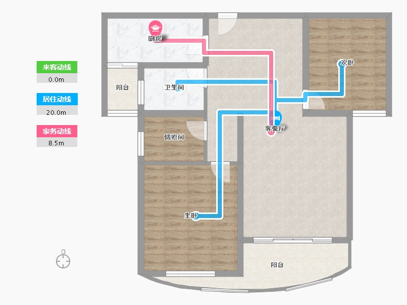 福建省-南平市-建瓯水岸蓝桥-96.32-户型库-动静线