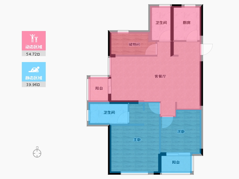 浙江省-台州市-杨帆·龙庭-84.80-户型库-动静分区