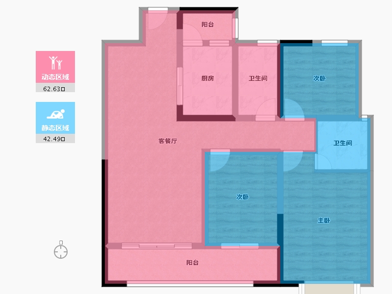 云南省-红河哈尼族彝族自治州-美景和府-93.00-户型库-动静分区