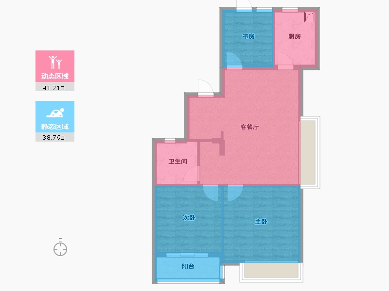 安徽省-马鞍山市-绿城蓝城陶然里-72.12-户型库-动静分区