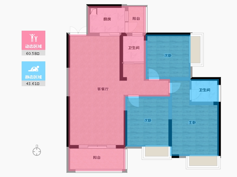 湖南省-株洲市-华晨·山水豪庭-109.00-户型库-动静分区