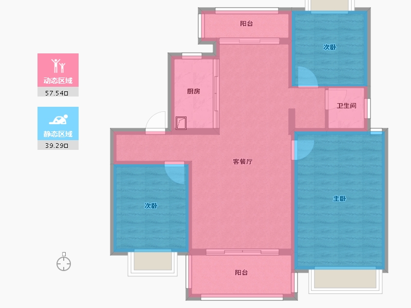 江西省-上饶市-晶科·滨江1号-86.30-户型库-动静分区