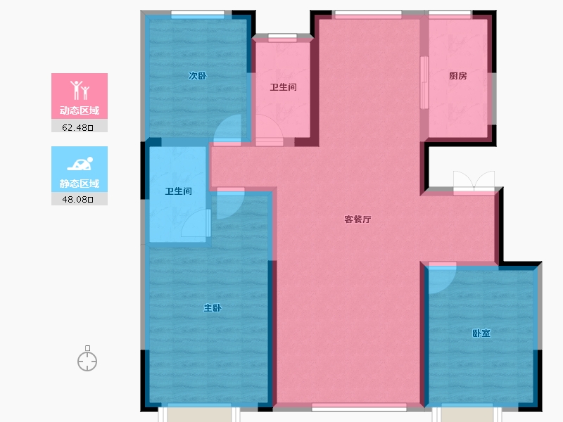 辽宁省-鞍山市-公园1953-99.14-户型库-动静分区