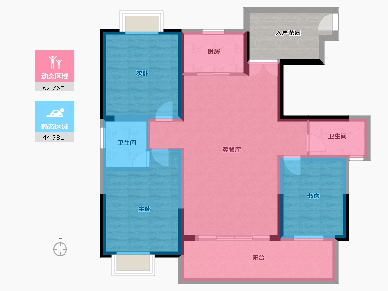 河南省-南阳市-中熙·御龙湾-104.01-户型库-动静分区