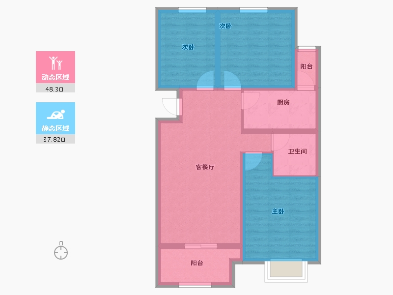 山西省-太原市-山投·青运城-76.17-户型库-动静分区