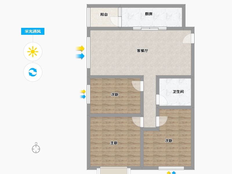 河北省-保定市-四季北岸-85.00-户型库-采光通风