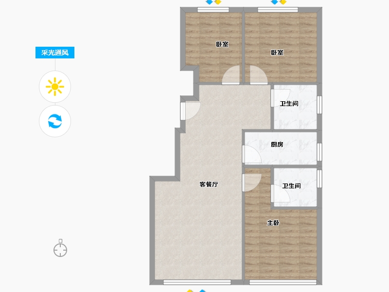 北京-北京市-中国铁建梧桐浅山-88.00-户型库-采光通风