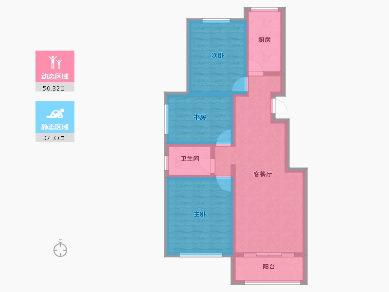 山东省-威海市-南海翡翠城-77.32-户型库-动静分区