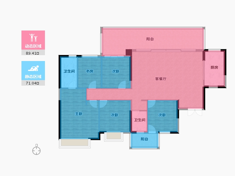 广西壮族自治区-南宁市-华润置地西园望江-147.09-户型库-动静分区