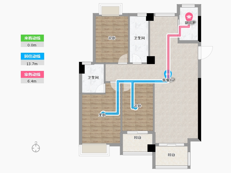 福建省-南平市-绿欧·香槟城-105.29-户型库-动静线