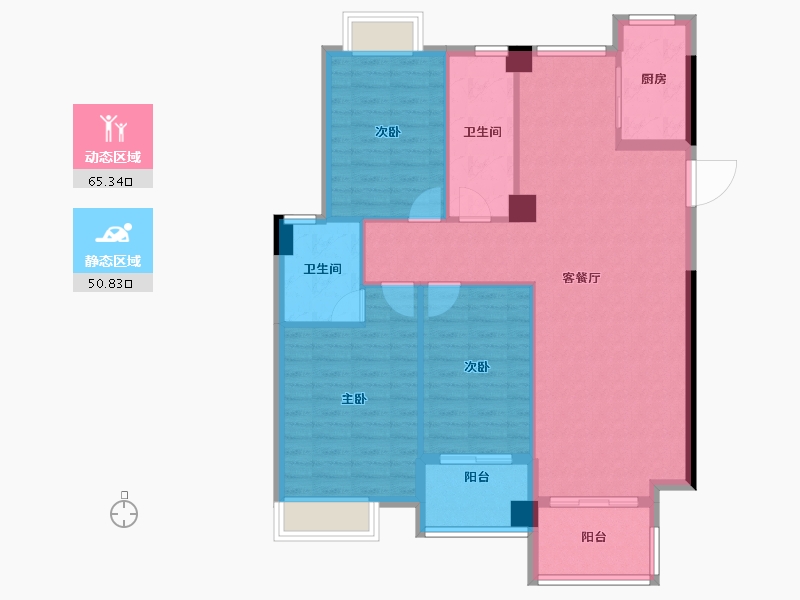 福建省-南平市-绿欧·香槟城-105.29-户型库-动静分区