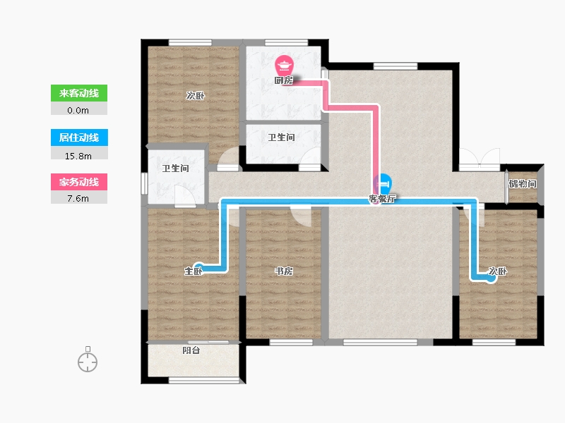 宁夏回族自治区-吴忠市-中达秦韵花园-131.70-户型库-动静线