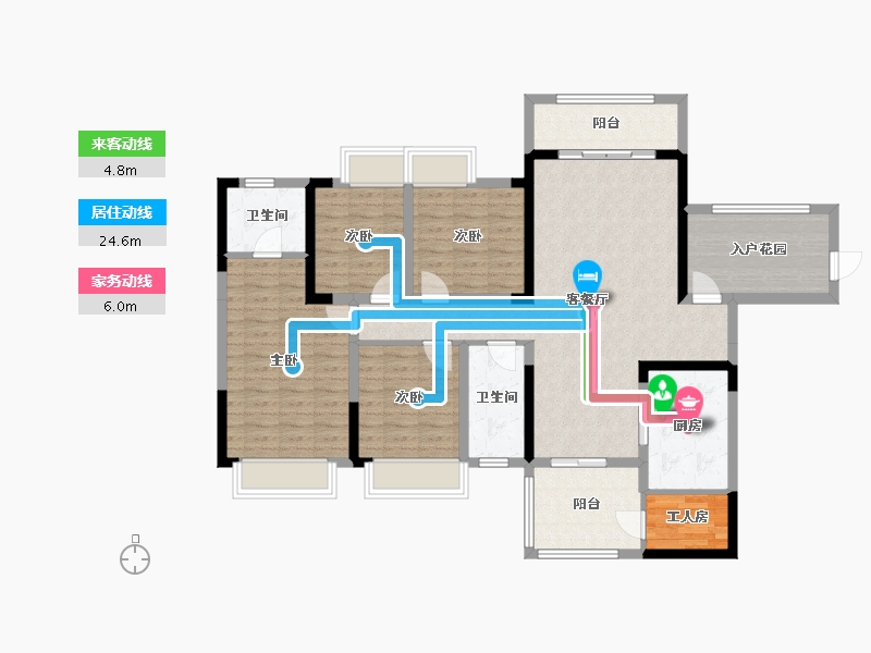 贵州省-黔南布依族苗族自治州-千景·樾园-120.92-户型库-动静线