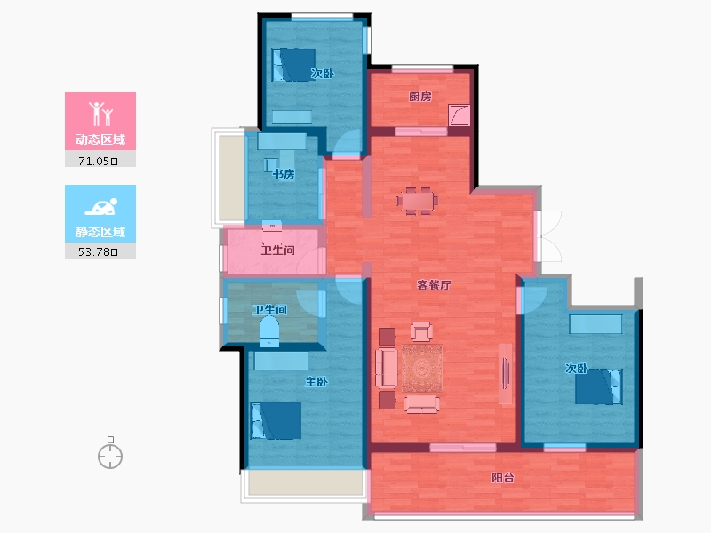 广西壮族自治区-贵港市-向南居未来城-110.30-户型库-动静分区