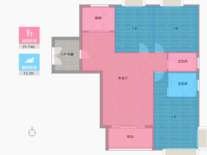 福建省-南平市-建瓯武夷花园-104.04-户型库-动静分区