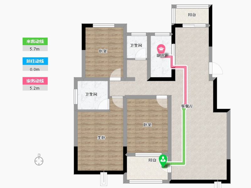 河南省-安阳市-中茂玖悦府-100.87-户型库-动静线