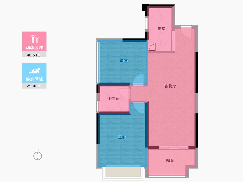 广东省-中山市-雅居乐万象郡峯汇-64.00-户型库-动静分区