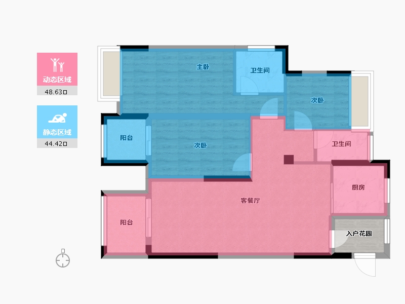 福建省-南平市-绿欧·香槟城-86.31-户型库-动静分区