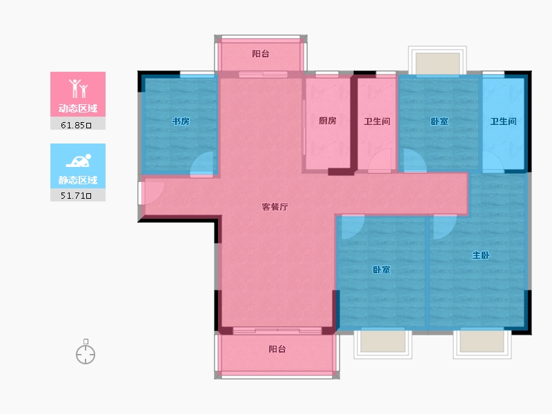 广东省-东莞市-山水江南玖峯-102.78-户型库-动静分区