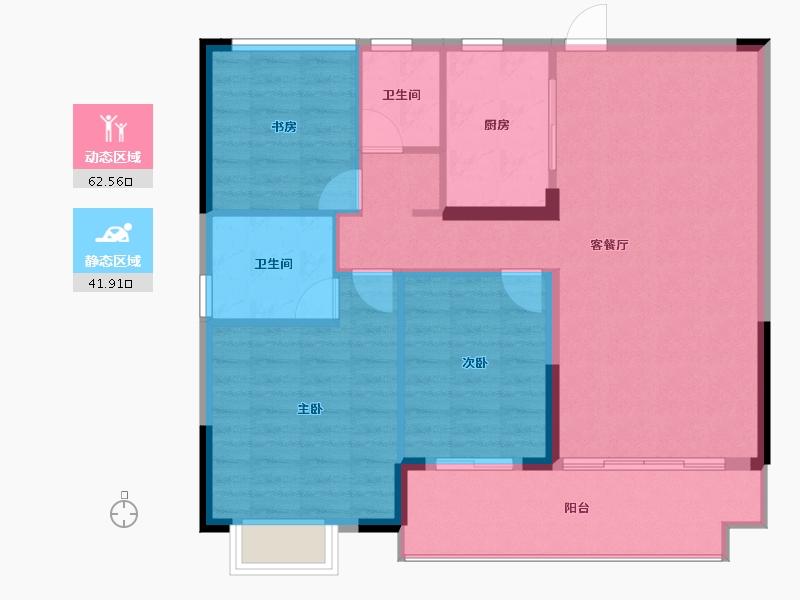 江西省-上饶市-东投·状元府-95.60-户型库-动静分区