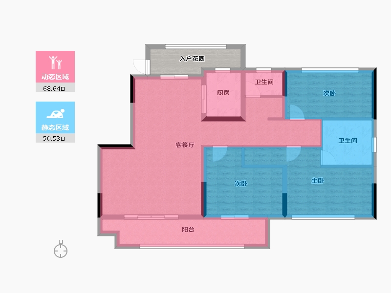 河南省-安阳市-中建柒號院三期和园-113.46-户型库-动静分区