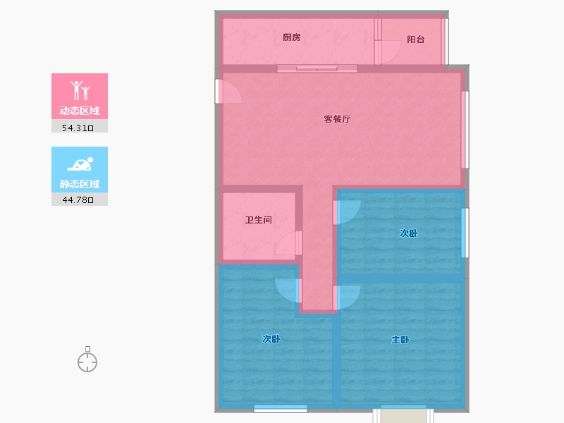 河北省-保定市-四季北岸-87.99-户型库-动静分区