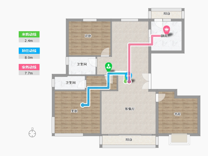 甘肃省-临夏回族自治州-城投·漓水名都-116.00-户型库-动静线