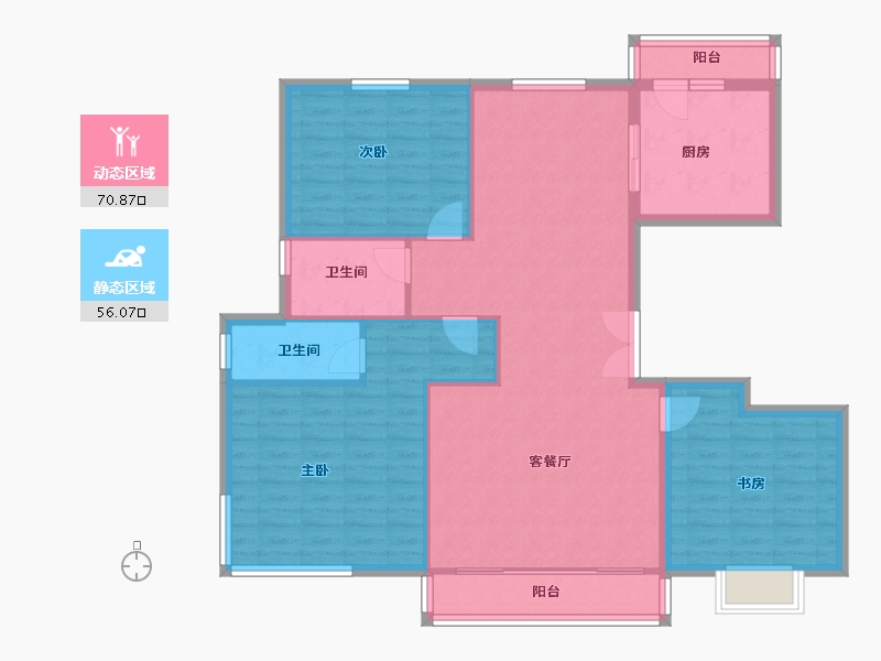 甘肃省-临夏回族自治州-城投·漓水名都-116.00-户型库-动静分区