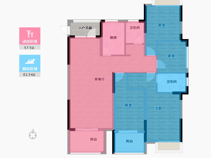 福建省-南平市-绿欧·香槟城-109.95-户型库-动静分区