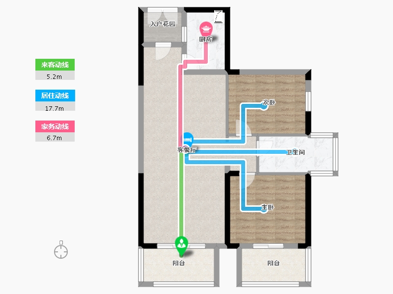 福建省-厦门市-古龙山语听溪-87.21-户型库-动静线