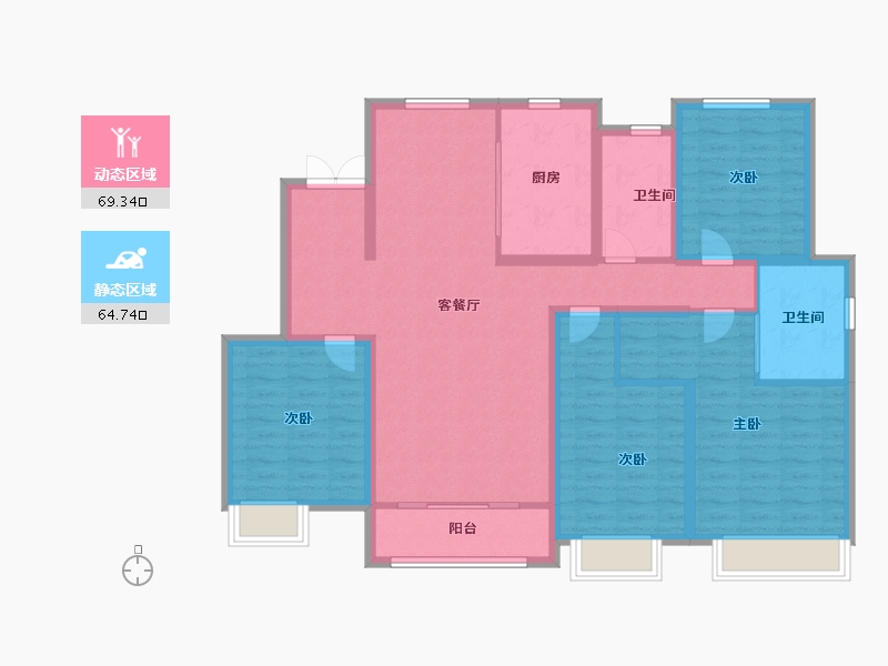 河南省-驻马店市-泌阳置地上河府-120.12-户型库-动静分区