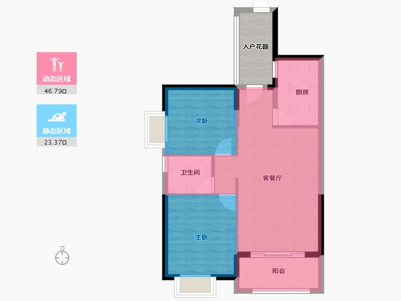 福建省-厦门市-古龙山语听溪-68.80-户型库-动静分区