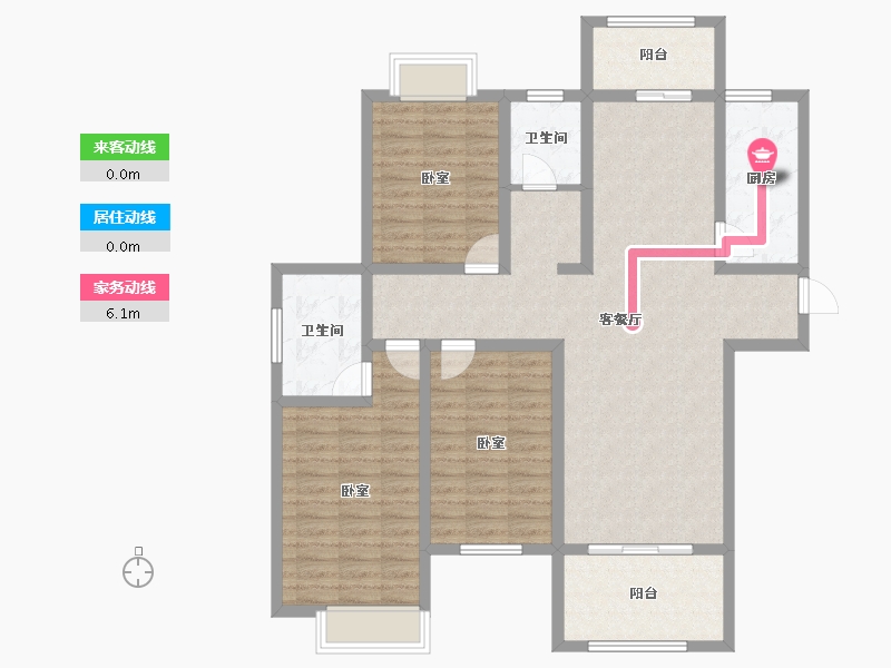 河南省-南阳市-南都明珠•滨湖新城-113.06-户型库-动静线