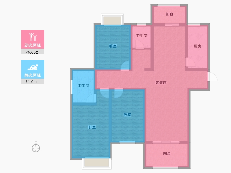 河南省-南阳市-南都明珠•滨湖新城-113.06-户型库-动静分区