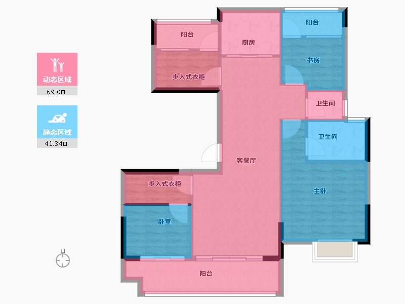 江西省-上饶市-德信·碧桂园·君宸府-100.00-户型库-动静分区