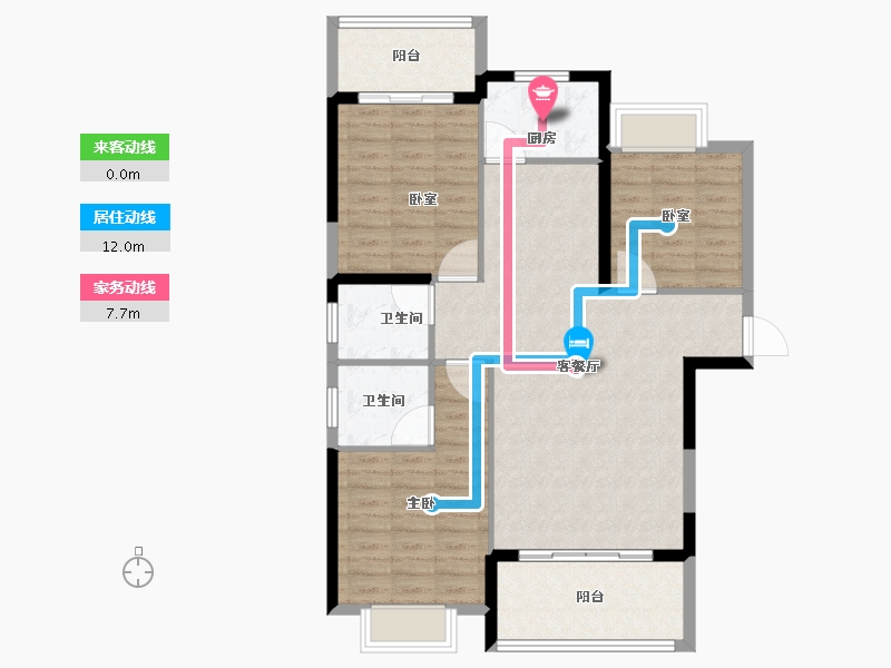 福建省-三明市-金古明珠三期-96.00-户型库-动静线