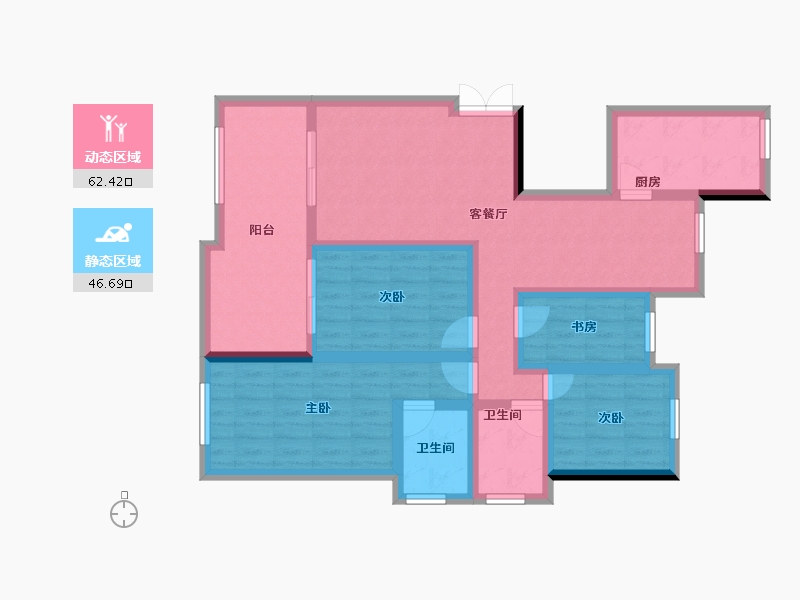 福建省-南平市-中桥名都-95.63-户型库-动静分区