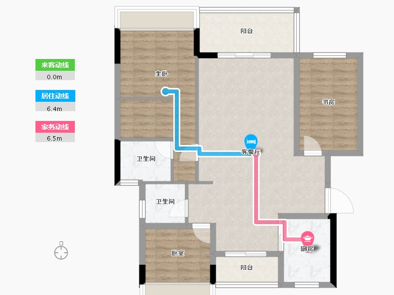 贵州省-安顺市-清馨雅园-97.52-户型库-动静线