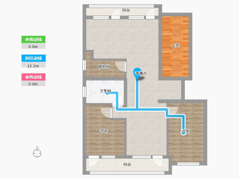 浙江省-湖州市-滨江棕榈十里春晓-90.40-户型库-动静线