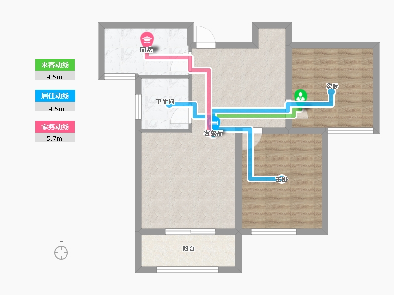 安徽省-宿州市-翔豪·新都-67.33-户型库-动静线