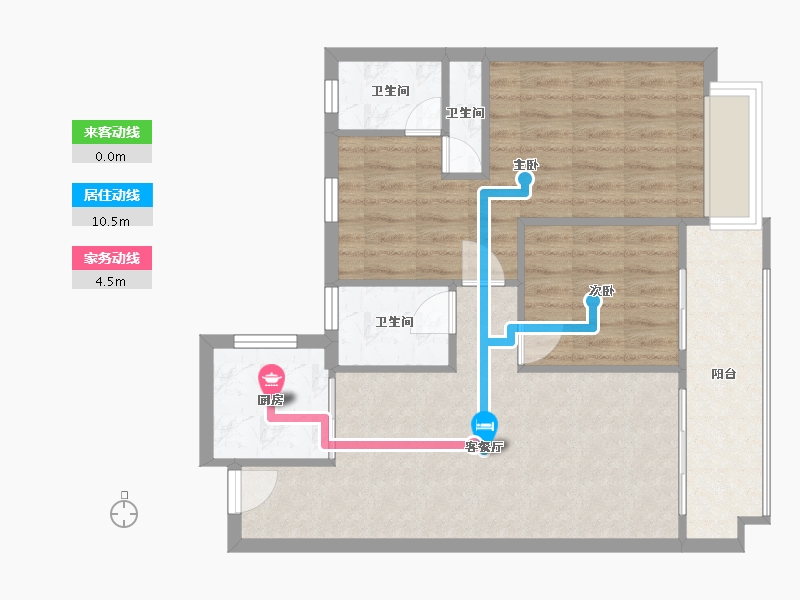 湖南省-株洲市-旗滨玖玺-88.00-户型库-动静线