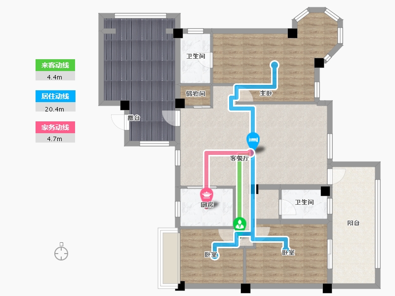 四川省-成都市-香颂湖国际社区-111.20-户型库-动静线