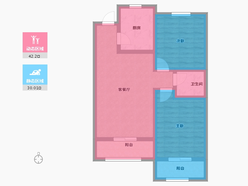 甘肃省-天水市-秦都·铂金峰范-63.19-户型库-动静分区