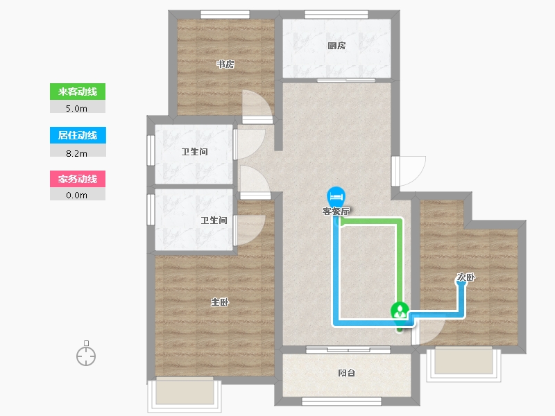 山东省-青岛市-金茂悦三期-87.00-户型库-动静线