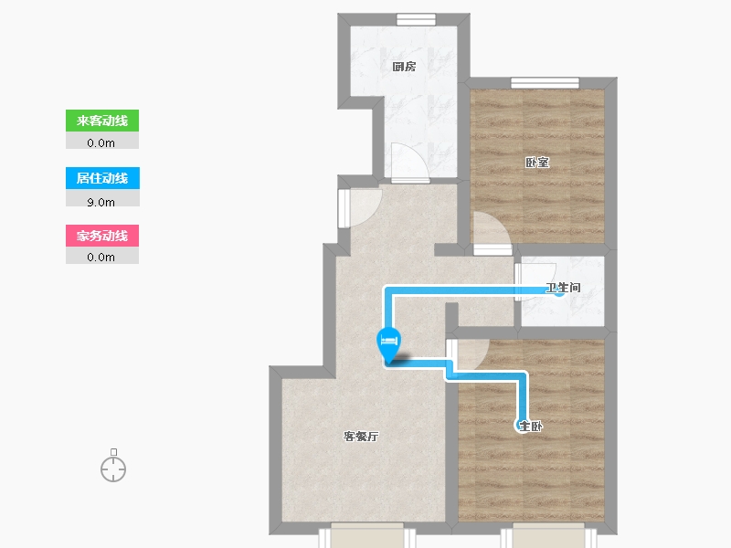 河北省-保定市-华远·海蓝城二期-49.67-户型库-动静线