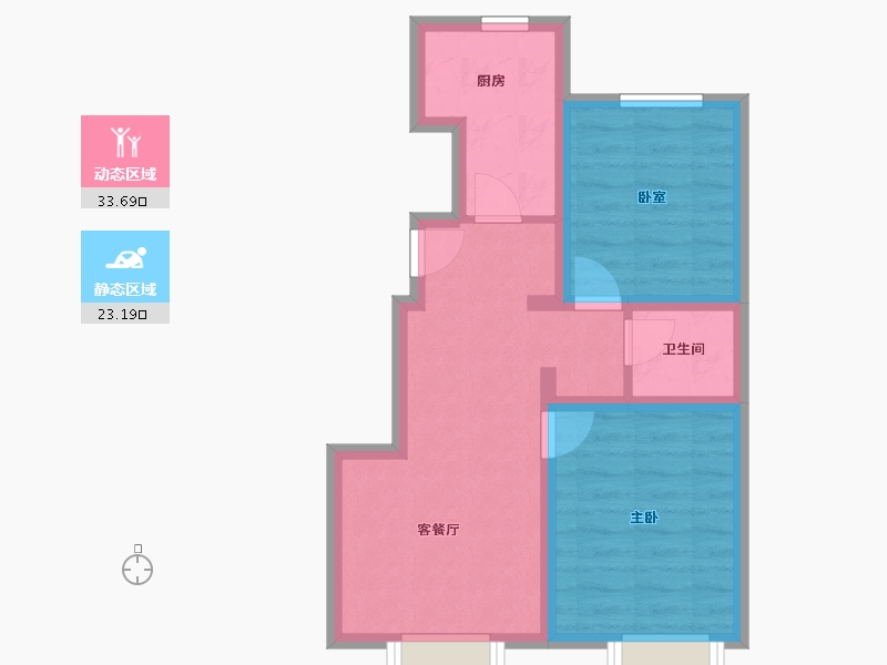 河北省-保定市-华远·海蓝城二期-49.67-户型库-动静分区