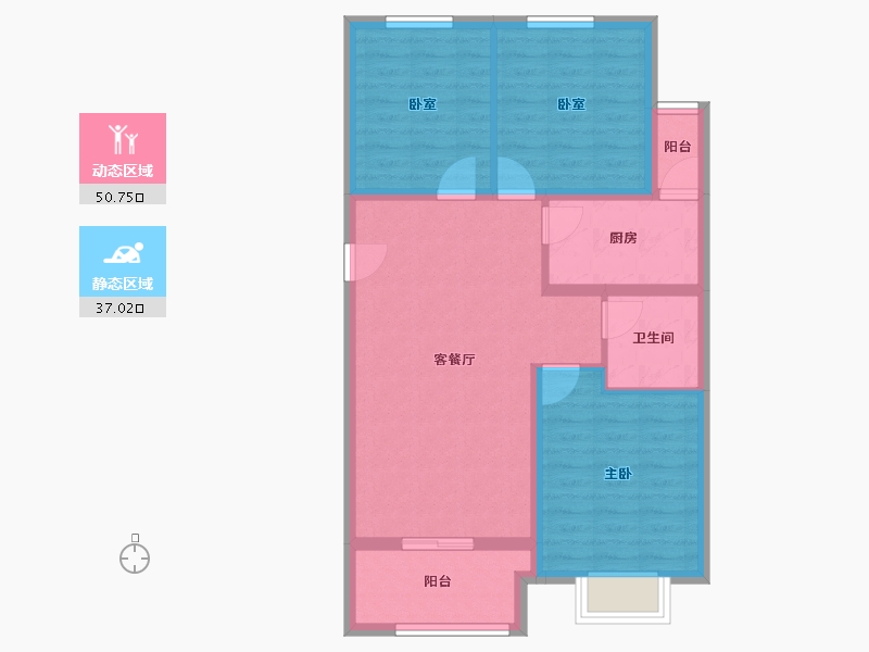 山西省-太原市-山投·青运城-78.41-户型库-动静分区