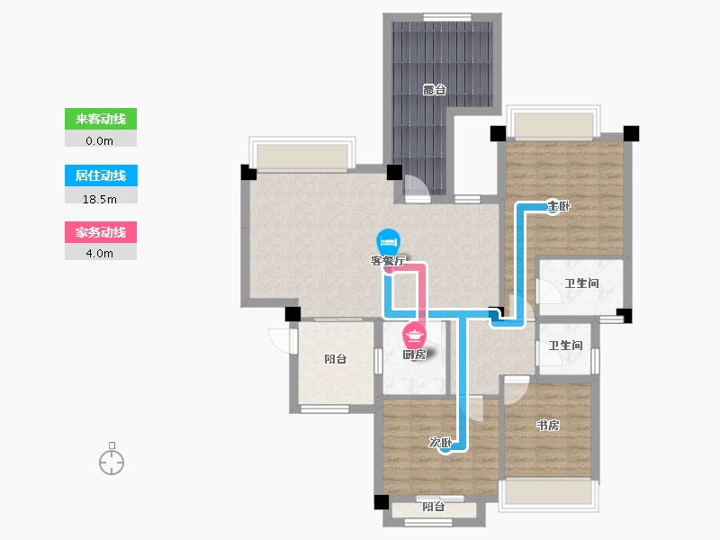 四川省-成都市-香颂湖国际社区-98.81-户型库-动静线