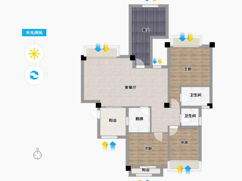 四川省-成都市-香颂湖国际社区-98.81-户型库-采光通风