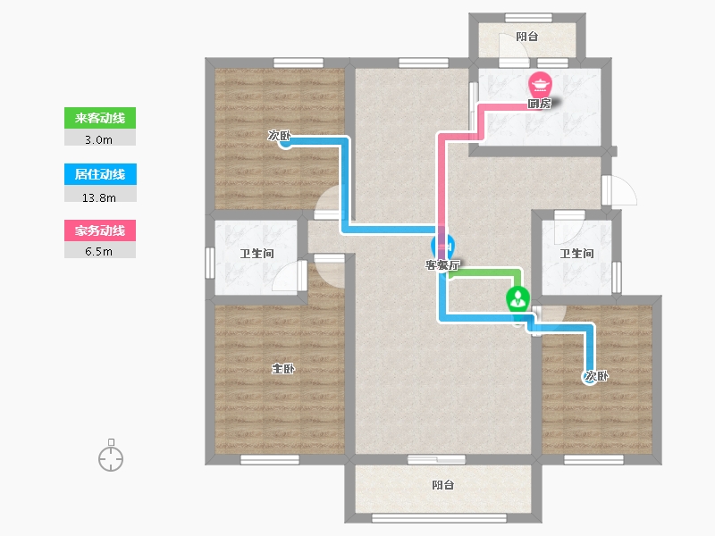 黑龙江省-大庆市-欣凤学城三期-107.02-户型库-动静线